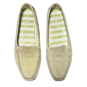Vintage Coach Ladies‎ Mint Green Suede Leather Loafers 6.5 Avant Garde 90's Y2K